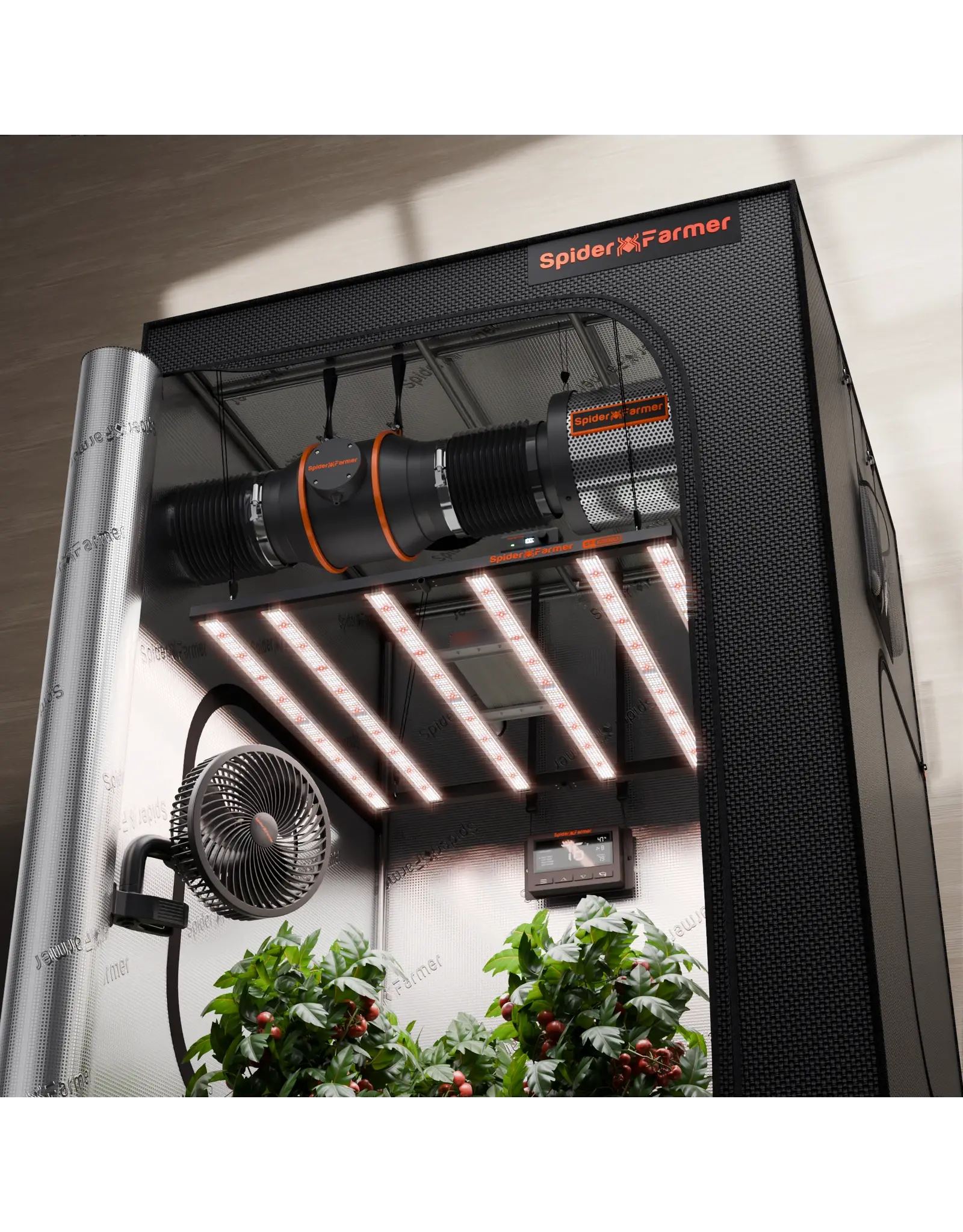 Spider Farmer Spider Farmer 120x120x200cm Complete Grow Tent Kit With  Program  Controller G5000 (480W)