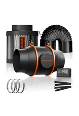 Spider Farmer Spider Farmer 6INCH  Inline Duct Fan with Temperature Humidity Controller 402 CFM  KIT