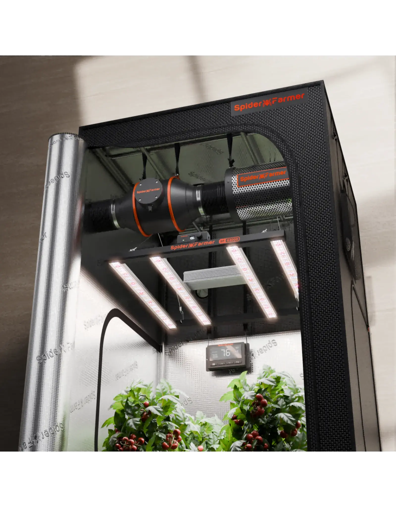 Spider Farmer Spider Farmer 90x90x180cm Complete Grow Tent Kit With Program  Controller  G 3000   (300W)