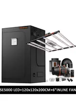 Spider Farmer Spider Farmer120x120x200cm Complete Grow Tent Kit With Program  Controller SE5000 (480W)