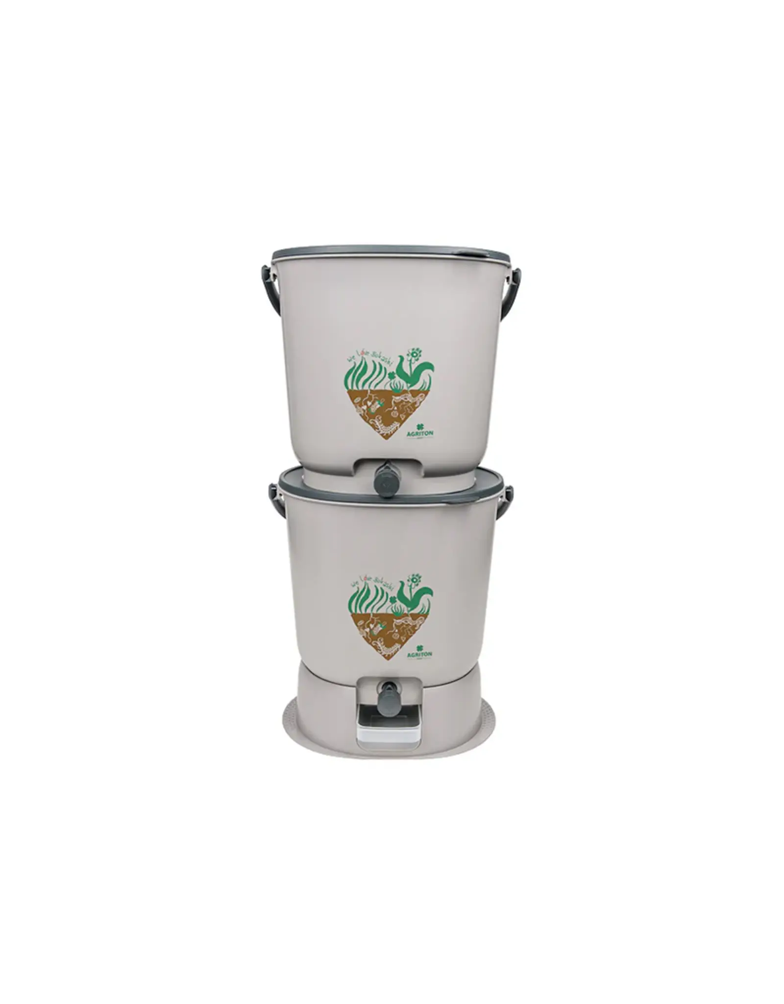 Bokashi Keukenemmerset   Grijs - 15 liter