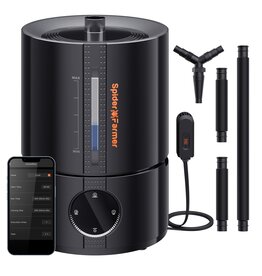Spider Farmer 2025 New Version Spider Farmer 5L Smart Cool Mist Humidifier with Temp & Humidity Sensor