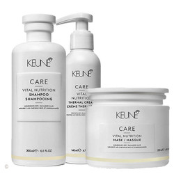 Keune CARE Vital Nutrition shampoo, Thermal cream en Mask