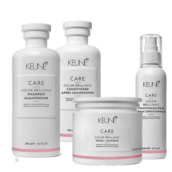 Keune Care Keune CARE Color Brillianz shampoo, conditioner, mask en conditioning spray voordeelpack Keune Care Keune CARE Color Brillianz shampoo, conditioner, mask en conditioning spray voordeelpack