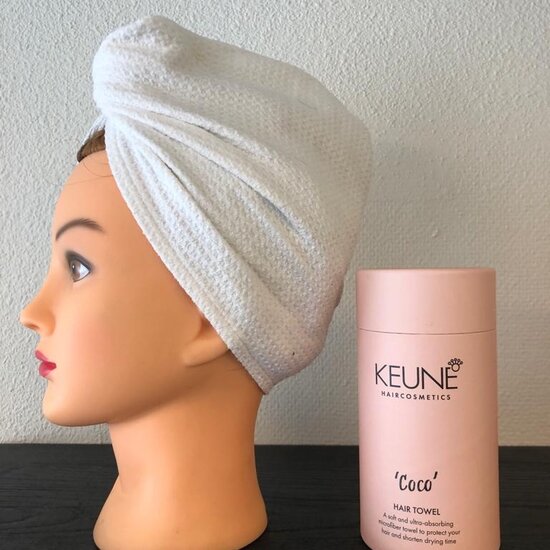 Coco microfiber hair towel verkort de droogtijd