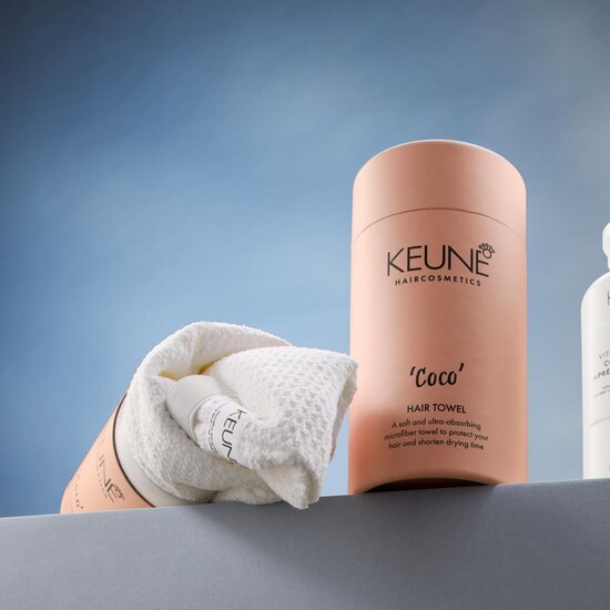 Coco microfiber hair towel verkort de droogtijd