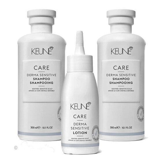 Keune Care Keune Care Derma Sensitive shampoo 2x300ml en 1x75ml leave-in lotion voordeelpack