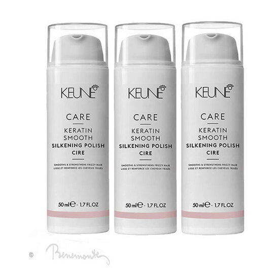 Keune Care Keune CARE Keratin Smooth Control Silkening Polish 3x50ml voordeelpack Keune Care Keune CARE Keratin Smooth Control Silkening Polish 3x50ml voordeelpack