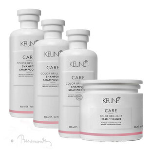 Keune CARE Color Brillianz shampoo 3x300ml en Color Brillianz Mask 1x200ml