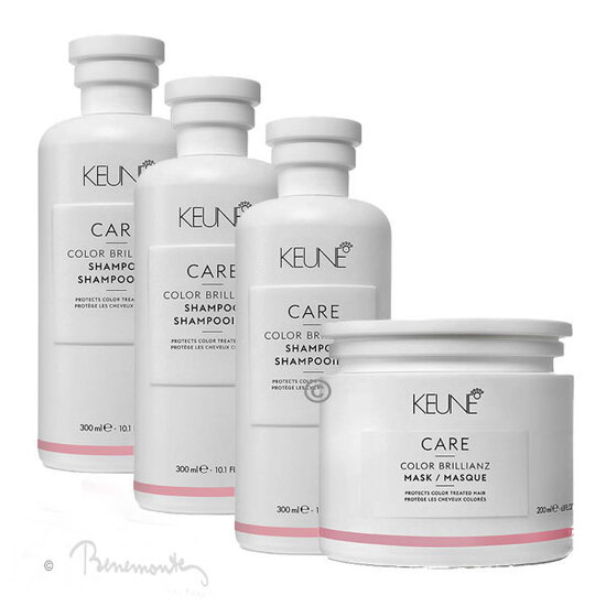 Keune Care Keune CARE Color Brillianz shampoo 3x300ml en Color Brillianz Mask 1x200ml combi-pack Keune Care Keune CARE Color Brillianz shampoo 3x300ml en Color Brillianz Mask 1x200ml combi-pack
