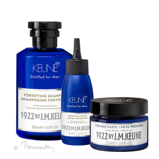 1922 by JM Keune 1922 by J.M. Keune Fortifying shampoo, lotion en Premier Paste voordeelpack 1922 by JM Keune 1922 by J.M. Keune Fortifying shampoo, lotion en Premier Paste voordeelpack
