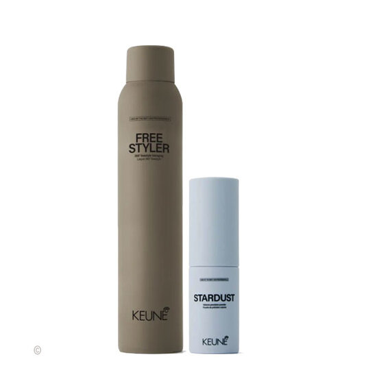Keune Style Haar stugger maken met ....Volume powder en Freestyle spray