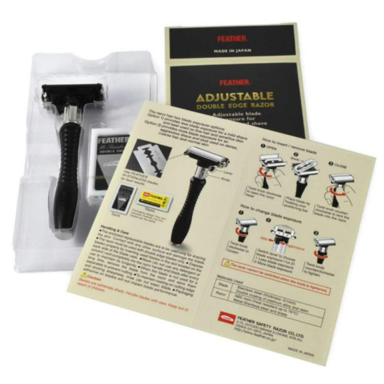 Feather Adjustable Safety Razor verstelbaar met gesloten kam