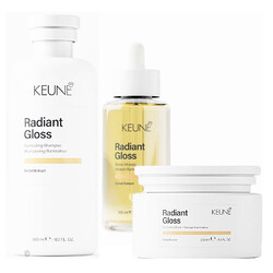 Keune Radiant Gloss shampoo, mask en glans serum