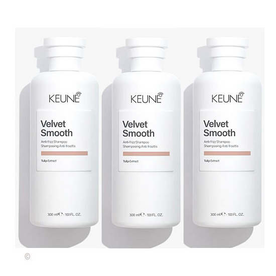 Keune Care Keune Velvet Smooth anti-frizz shampoo 3x300 ml