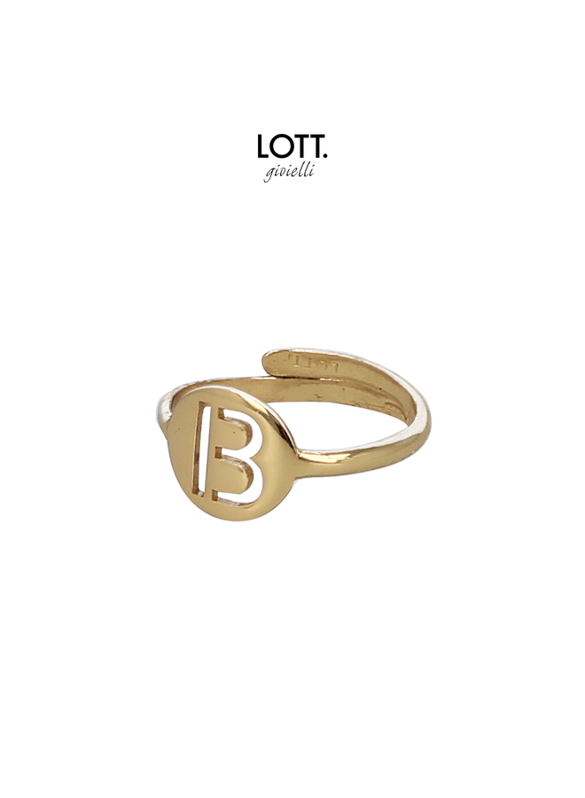 LOTT. Initial Collection ring Rosé Gold Plated