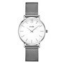 CLUSE horloge Minuit Mesh Zilverkleurig/Wit