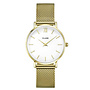 CLUSE horloge Minuit Mesh Goudkleurig/Wit