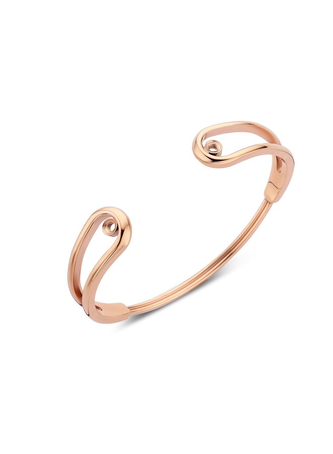 Melano Twisted armband Double Loop Rosé Gold Plated