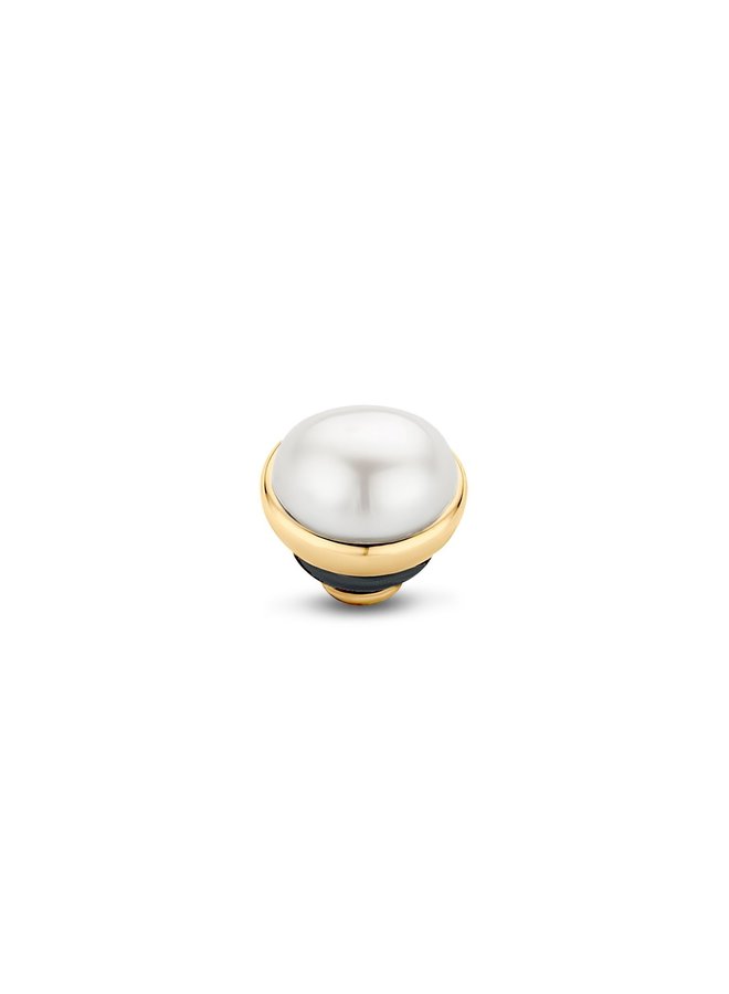 Melano Twisted meddy Pearl Stone Gold Plated