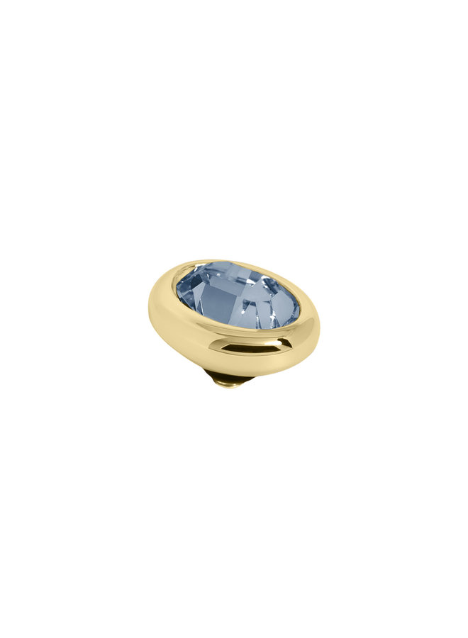 Melano Twisted meddy Oval Gold Plated Denim Blue