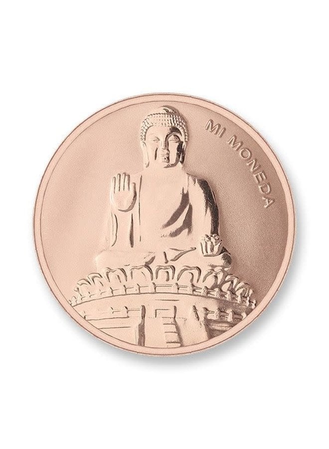 Mi Moneda munt Buddha & Buddha Rosé Gold Plated