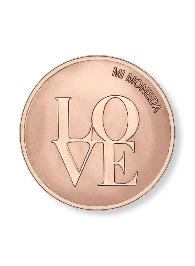 Mi Moneda munt Love & Dreamcatcher Rosé Gold Plated
