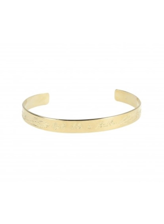 LOTT. Gioielli bangle  Feather Quote Gold Plated