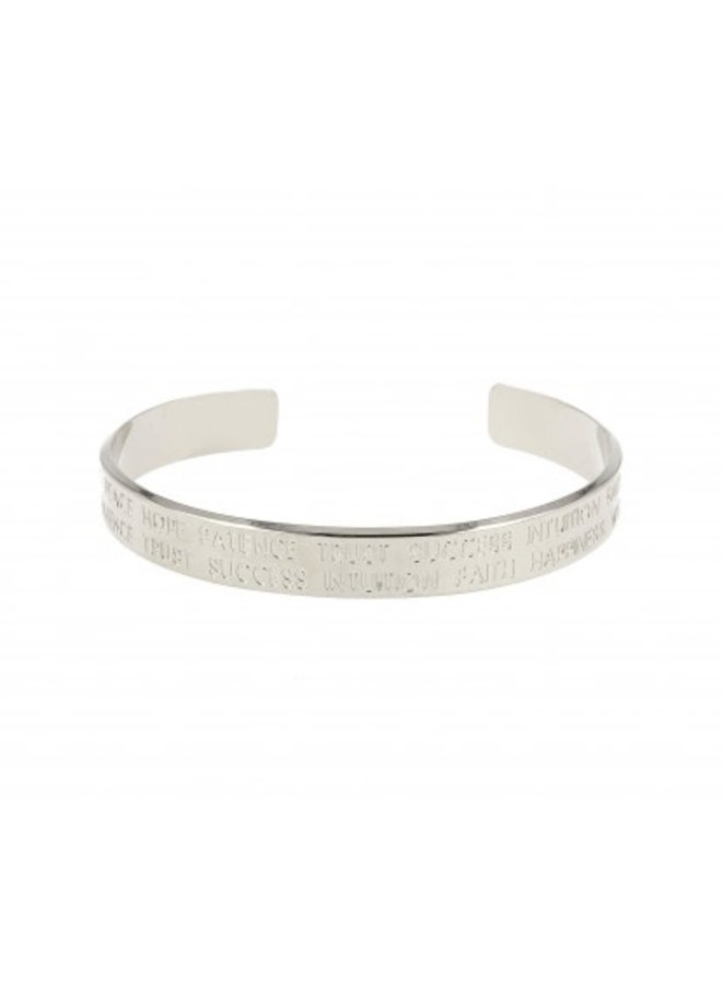 LOTT. armband Quote Bangle  M Zilver