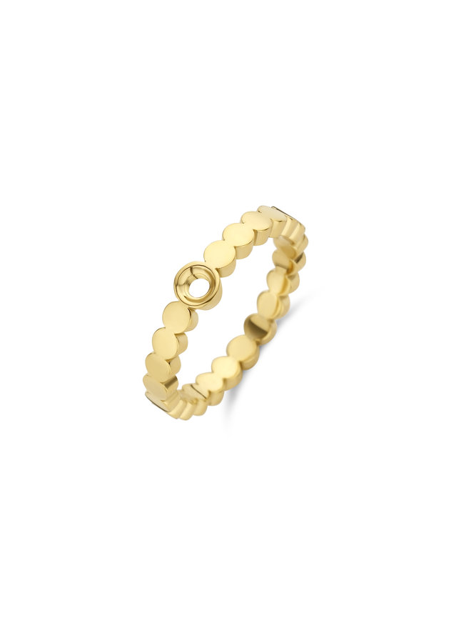 Melano Twisted ring Wave Gold Plated