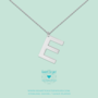 Heart to Get ketting Big Initial E Silver
