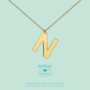 Heart to Get ketting Big Initial N Gold Plated