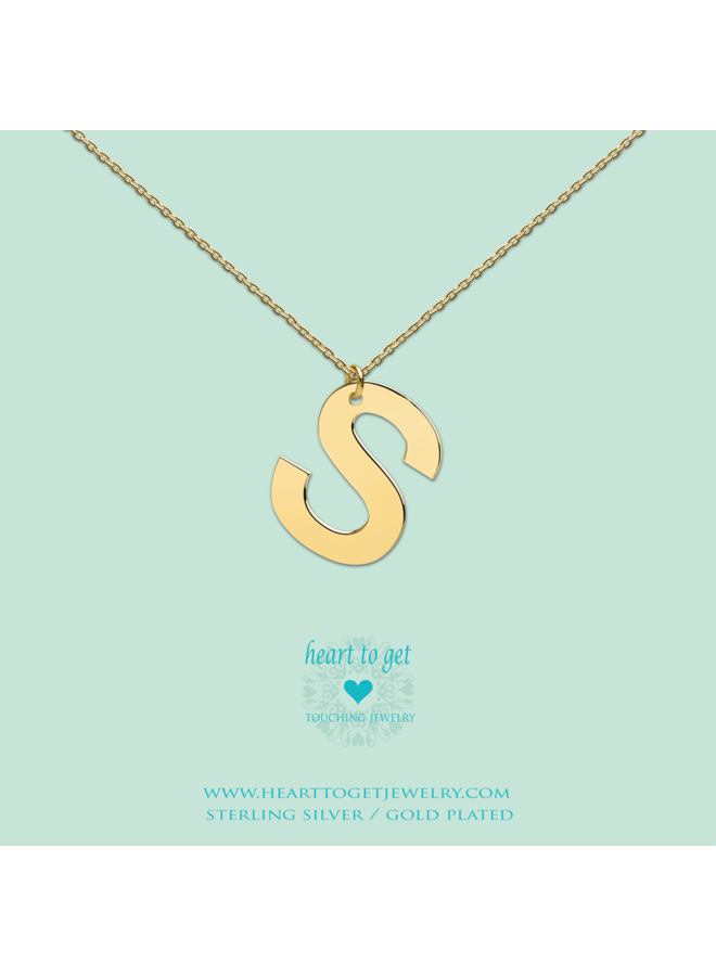 Heart to Get ketting Big Initial S Gold Plated