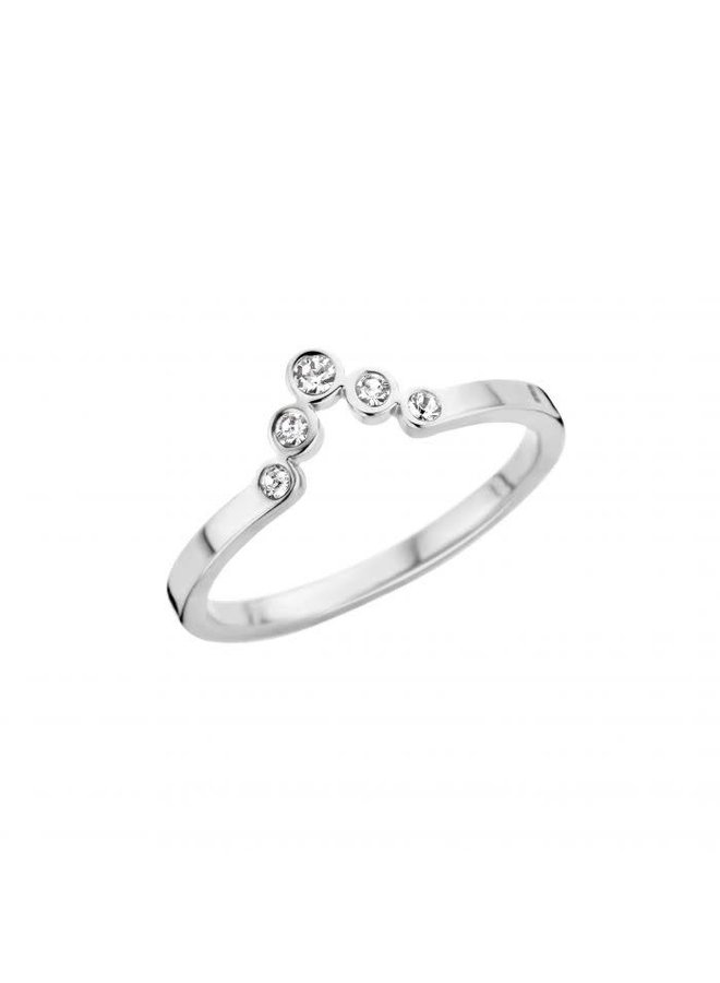 Melano Friends ring Pointed CZ Stainless Steel