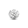 Melano Twisted meddy Facet Bold 10 mm Crystal Zilverkleurig