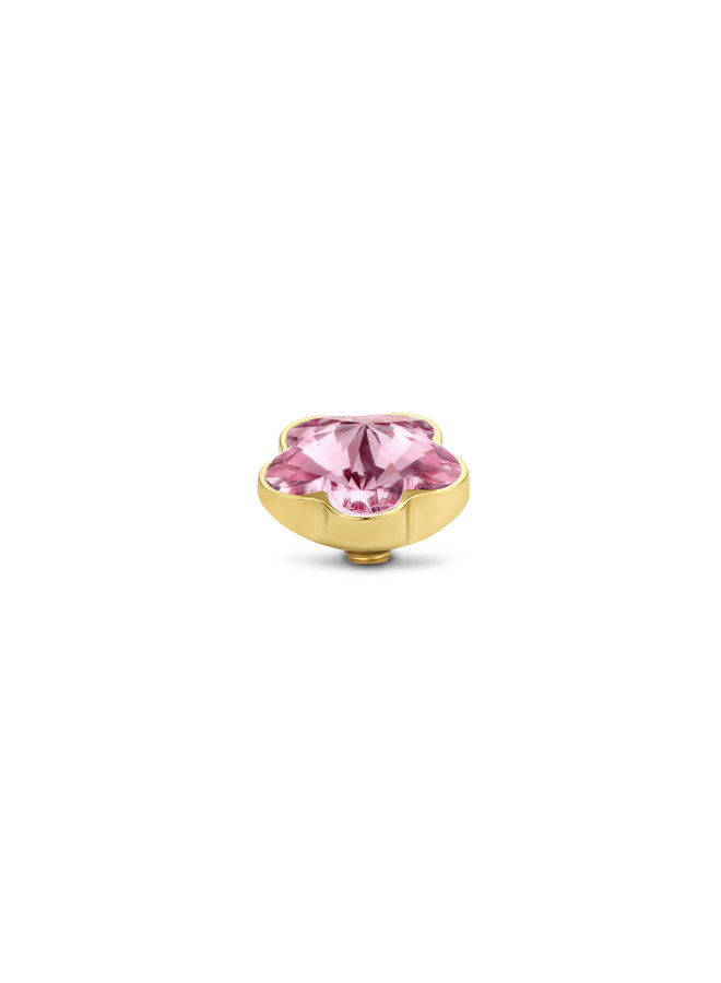 Melano meddy Twisted Flower Pink Gold Plated