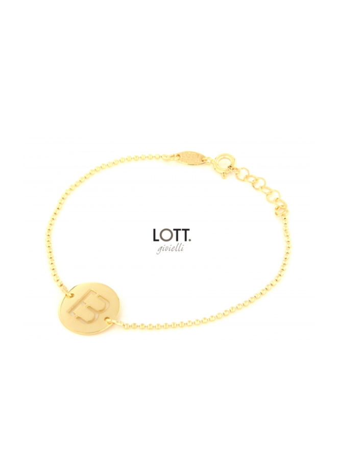 LOTT. Initial Collection armband Large Gold Plated
