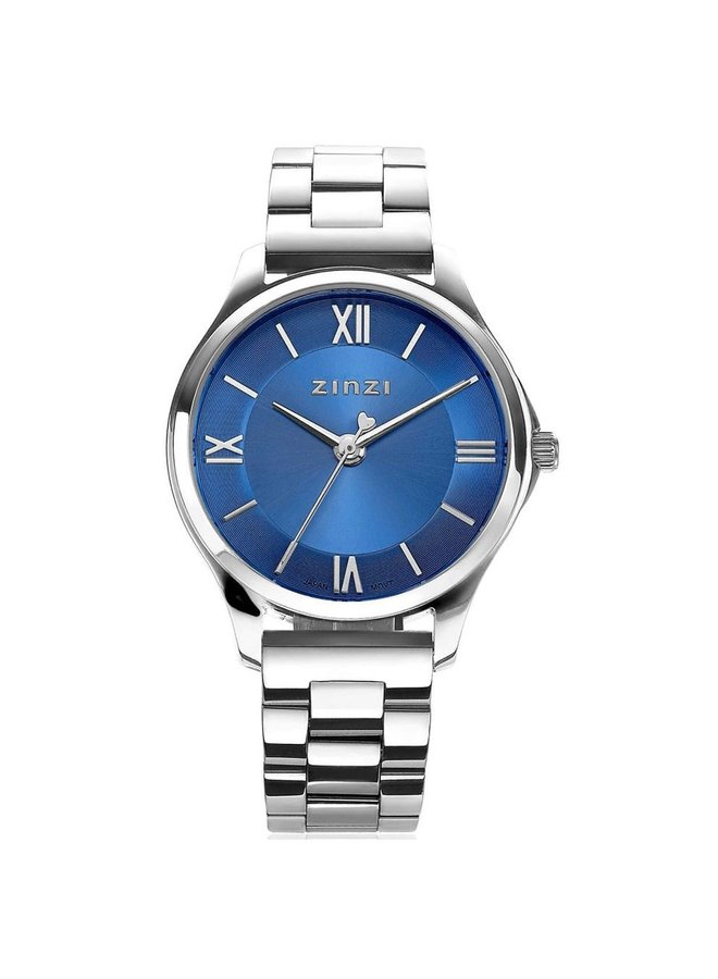 Zinzi horloge Classy Mini ZIW1242 Zilverkleurig/Blauw