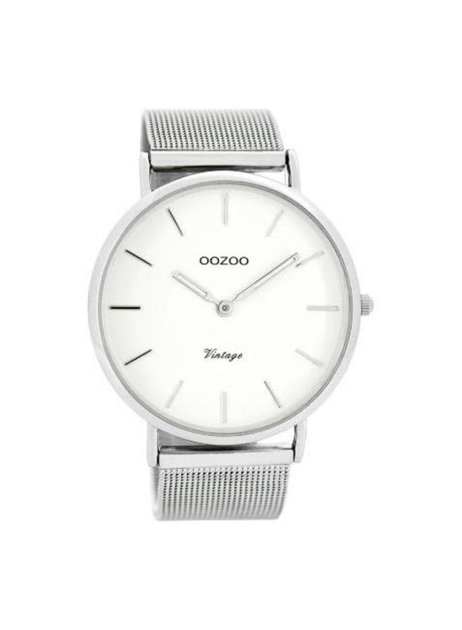 OOZOO Vintage horloge C7220 Silver/White