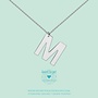 Heart to Get ketting Big Initial M Silver
