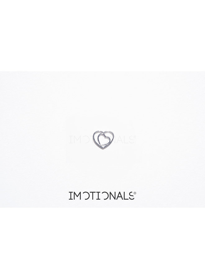 Imotionals Symbol hanger 66 Hart Dubbel Silver