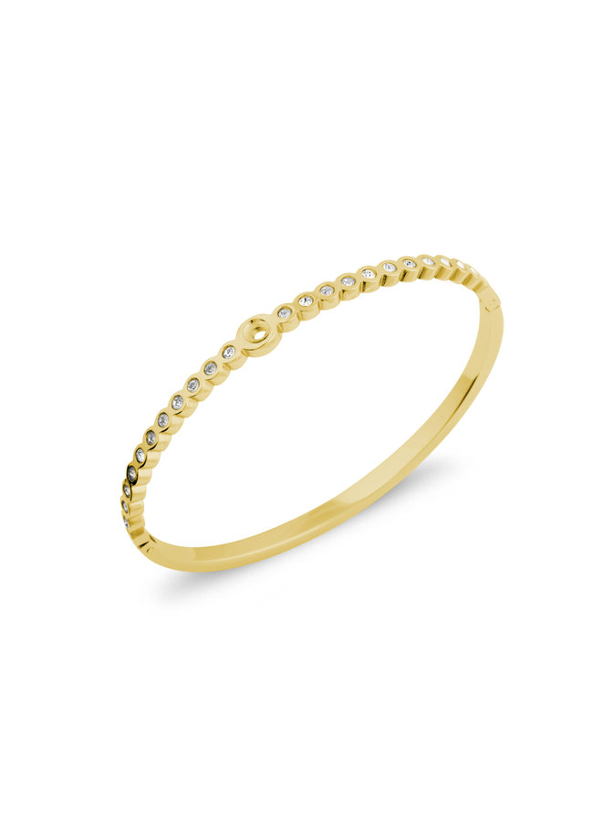 Melano Twisted armband Wave CZ Goudkleurig