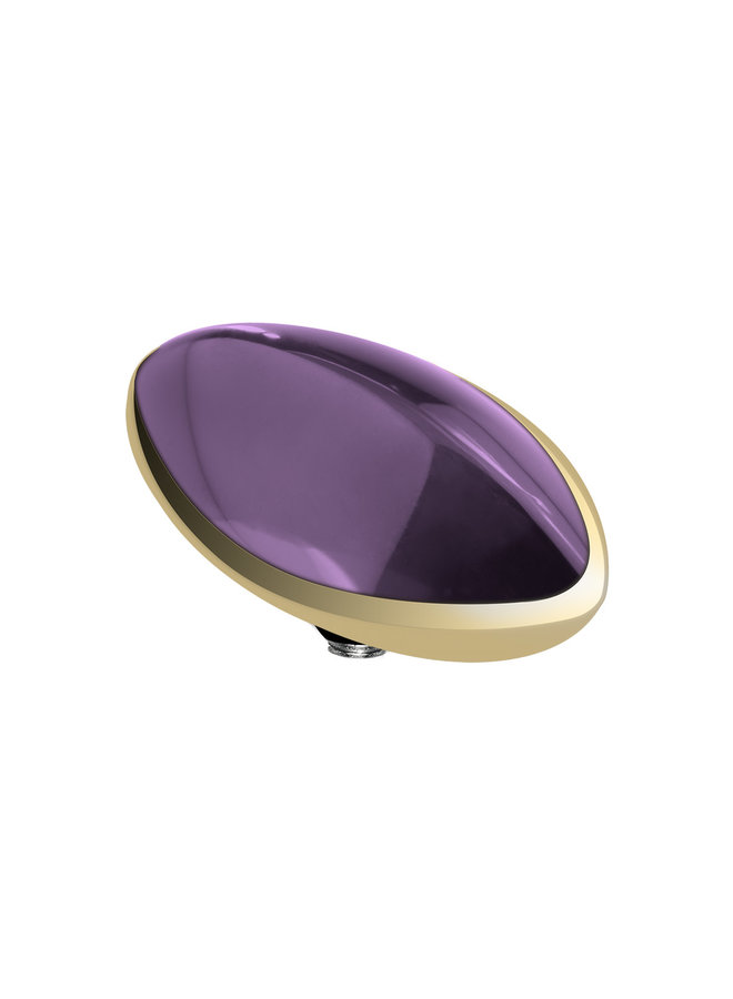 Melano Twisted meddy Marquise Purple Gold Plated