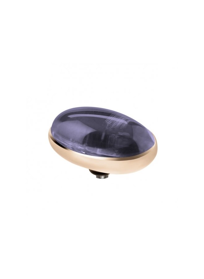 Melano Twisted meddy Oval Lavender Rosé Gold Plated