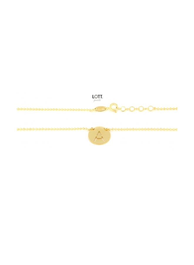 LOTT. Initial ketting O Large Gold Plated