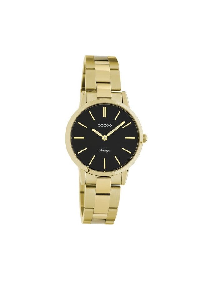 OOZOO Vintage horloge C20114 Gold Plated/Black