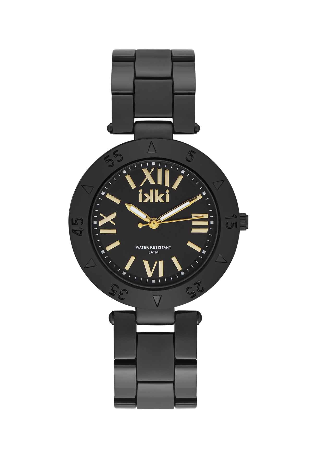 iKKi horloge PG06 Black/Gold - Jewelz \u0026 More