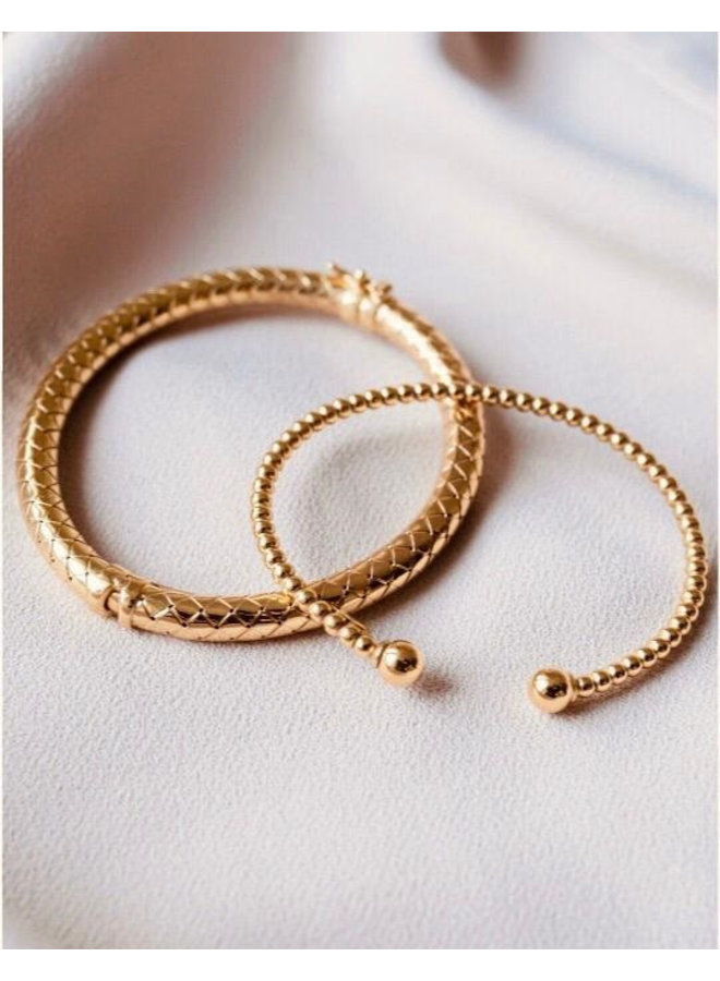 LOTT. armband Cannonbal Bangle Gold Plated S