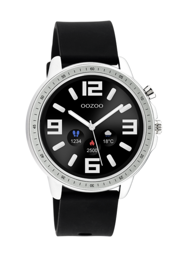 OOZOO Smartwatch Q00300 Zwart/Zilver
