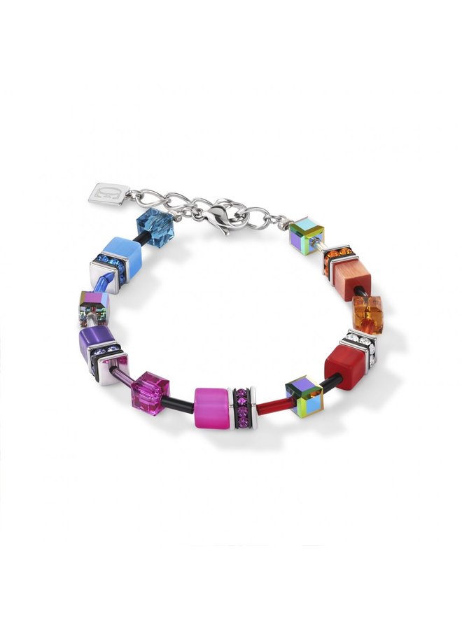 COEUR de LION armband 2838/1520 Regenboog/Zilverkleurig